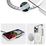 Apple iPhone 16 Pro Kılıf Magsafe Şarj Özellikli Airbagli Şeffaf Redclick İncek Kapak
