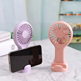 Redclick DD5002 Mini Vantilatör Soğutucu Telefon Standlı 3 Kademeli El Fanı