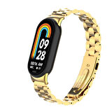 Xiaomi Mi Band 9 KRD-04 Metal Baklalı Bileklik Paslanmaz Kordon