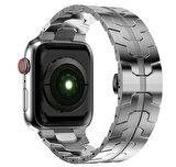 Apple Watch 10 46mm Krd-63 Paslanmaz Metal Kobra Tasarım Kordon