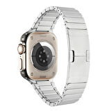 Apple Watch 10 46mm KRD-35 Çizgi Tasarım Metal Kordon