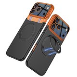 Apple iPhone 17 Pro Max Kılıf M-safe Şarj Özellikli 360 Derece Standlı Çift Parçalı Redclick Torino Kapak