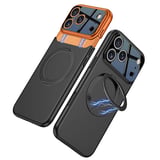 Apple iPhone 17 Pro Max Kılıf M-safe Şarj Özellikli 360 Derece Standlı Çift Parçalı Redclick Torino Kapak