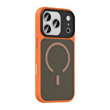 Apple Uyumlu iPhone 17 Pro Max Kılıf Mat Arka Yüzey Wireless Şarj Özellikli Redclick Flet M-safe Kapak