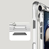 Apple iPhone 16 Pro Kılıf Airbagli Şeffaf Redclick İncek Kapak