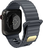 Apple Watch 10 42mm Redclick Krd-73 Şeritli Ultra Hafif Silikon Kordon