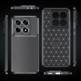 Xiaomi 14T Kılıf Redclick Negro Karbon Görünüm Silikon Kapak