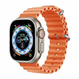 Apple Watch Ultra  2 49mm Redclick Krd-75 Terletmez Dalgalı Tasarım Silikon Kordon