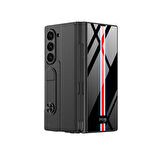 ​Galaxy Z Fold 6 Kılıf Kamera Korumalı Kartlıklı Kalem Bölmeli Redclick Kıpta Çizgili Droga Kılıf