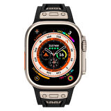 Apple Watch 10 Serisi 46mm Redclick KRD-117 Terletmeyen Delikli Metal Süs Desenli Silikon Kordon
