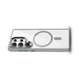 Galaxy S25 Ultra Kılıf Magsafe Şarj Özellikli Redclick Krom Magsafe Silikon Kapak