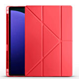 Galaxy Tab S10 Ultra Kılıf Redclick Tri Folding Kalem Bölmeli Standlı Tablet Kılıf