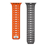 Watch Ultra 2 49mm Redclick KRD-124 Silikon Kordon Terletmeyen Delikli Strap Kayış