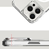 Apple iPhone 16 Pro Max Kılıf Magsafe Şarj Özellikli Airbagli Şeffaf Redclick İncek Kapak