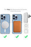 Apple iPhone 16 Pro Max Kılıf Redclick Magsafe Şarj Özellikli Şeffaf Tek Sararmayan Porto Kapak