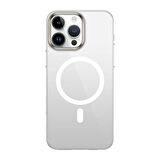 Apple iPhone 16 Pro Max Kılıf Magsafe Şarj Özellikli Şeffaf Cam Arka Yüzey Redclick G-Glass Kapak