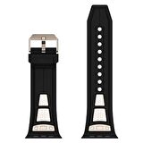 Watch Ultra 49mm Redclick KRD-117 Hava Alabilen Delikli Metal Desenli Silikon Kordon