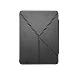 Apple iPad Air 13 2024 Raptic Clear Folio Airbagli Şeffaf Kapaklı Katlanabilir Standlı Kılıf