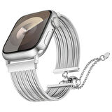 Apple Watch 10 42mm Redclick KRD-137 Metal Hasır Bilezik Kadın Kordon