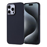 Apple iPhone 15 Pro Max Kılıf Magsafe Şarj Özellikli Karbon Fiber Görünümlü Redclick Nekst Kapak