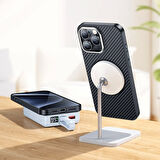 Apple iPhone 15 Pro Max Kılıf Magsafe Şarj Özellikli Karbon Fiber Görünümlü Redclick Nekst Kapak