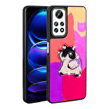Redmi Note 12 Pro 4G Kılıf Kabartma Parlak Figürlü Şık Amas Premium Silikon Kapak