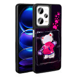 Redmi Note 12 Pro 5G Kılıf Kabartma Parlak Figürlü Şık Amas Premium Silikon Kapak