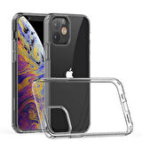 iPhone 12 Mini Tam Koruma Sağlayan Sert ve Şeffaf Coss Premium Silikon Kılıf