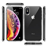 iPhone X Tam Koruma Sağlayan Sert ve Şeffaf Coss Premium Silikon Kılıf
