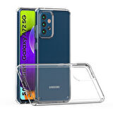 Samsung Galaxy A72 Tam Koruma Sağlayan Sert ve Şeffaf Coss Premium Silikon Kılıf