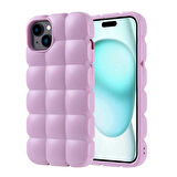 iPhone 15 Plus Kılıf Kabarcık Tasarımlı Esnek Parlak Dom Dom Silikon Kapak