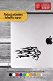 Alevli Aslan Kafası Sticker Oto Motor Laptop Duvar Folyo Sticker 100x50 cm