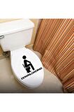 1 Parça Tuvalet Sticker Yaratıcı Su Geçirmez Duvar Sticker Tuvalet Çıkartmalar