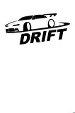 Drift Yapan Araba Oto Sticker 30 x 12 cm