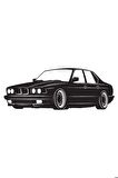Klasik Arabalar Model 13 Oto Sticker 25 x 10 Cm