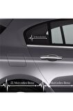 Mercedes Cla İçin yeni uyumlu Aksesuar Oto Ritim Sticker 2 Adet 20*9 Cm
