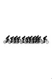 Bisiklet Yarışı Oto Sticker 25 x 5 Cm