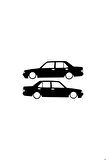 Tofaş Şahin Basık Oto Sticker Siyah 25 x 7 cm