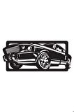 Klasik Arabalar Model 12 Oto Sticker 30 x 12 Cm