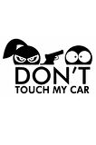 Don'T Touch My Car (Oto-Motor-Laptop-Duvar-Dekor) 10 x 6 cm