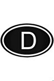 D Almanya Ülke Logosu Oto Sticker 15 x 9 cm