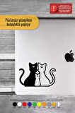 Kedi Ailesi Sticker Oto Motor Laptop Duvar Folyo Sticker 15 X 9 Cm