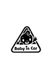 Baby in Car Üçgen Oto Sticker Siyah 15 x 13 cm