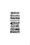 Arka Cam Marka Seti -1 Sticker Oto Motor Laptop Duvar Folyo Sticker 60 x 120 cm