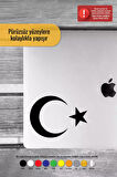 Ay Yıldız Sticker Oto Motor Laptop Duvar Folyo Sticker 60 X 42 Cm