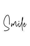 Smile Yazısı Sticker Duvar Dekor Sticker 40 x 28 cm