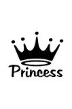 Prenses Tacı Oto Sticker Siyah 30 x 24 cm