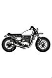 Klasik Motosikletler Oto Motor Laptop Duvar Folyo Sticker (Tip 12) 25x12 Cm