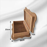 Ham Ahşap Boyanabilir Takı-makyaj-aksesuar Dekoaratif Çok Amaçlı Dikdörtgen Kutu