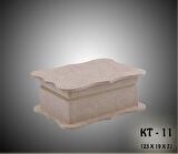 Ham Ahşap Boyanabilir Takı-makyaj-aksesuar Dekoaratif Çok Amaçlı Dikdörtgen Kutu